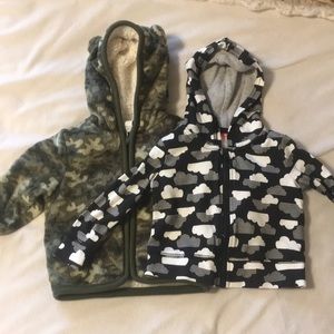 Set of baby boy hoodies
